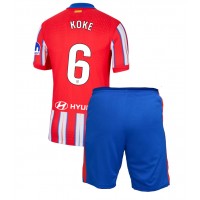 Atletico Madrid Koke #6 Replica Home Minikit 2024-25 Short Sleeve (+ pants)